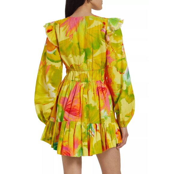 Hemant & Nandita Floral Linen-Cotton Mini Dress - Picture 5 of 9